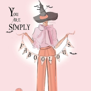 Halloween Cards - Simply Faboolous - Autumn - Autumn Art - Autumn Cards - Greeting Cards - Quotes for Women  - Art for Women -