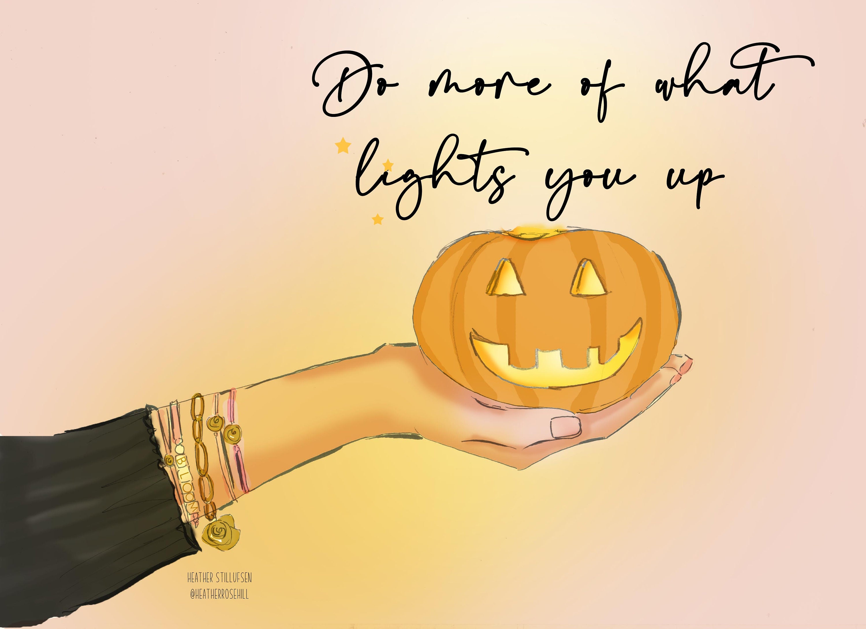 Do More of What Lights YOU up Halloween Art Heather Etsy UK