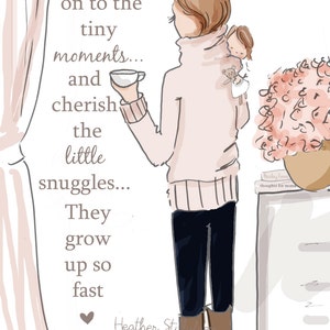 Wall Art for Moms and Women - Tiny Moments - Wall Art Print -  Digital Art Print -  Wall Art -- Print