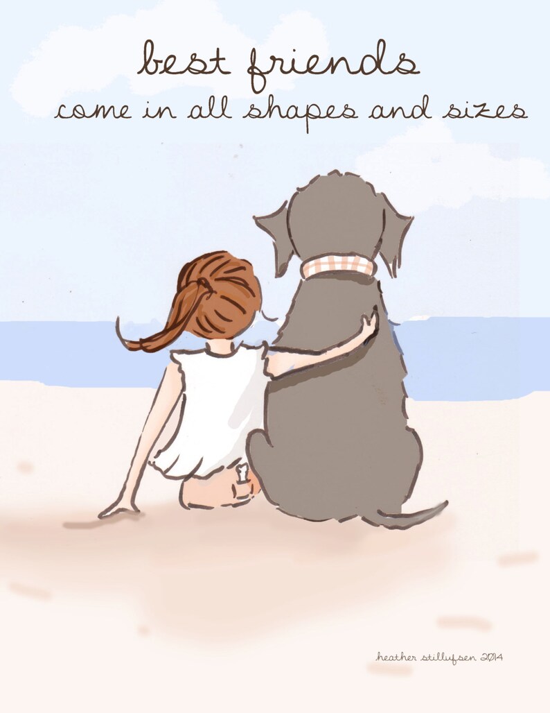Dog Art Best Friends Come in All Shapes and Sizes Dog Wall - Etsy