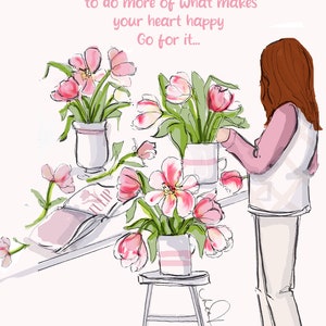 Cartões de primavera - Cartões bonitos para mulheres {cartões florais de flores de jardinagem rosa tulipas}