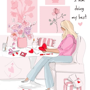 Cartões de presentes para o dia dela Cartões bonitos para mulheres Citações de amor próprio Impressões de amor próprio {Você é um lindo trabalho em andamento}