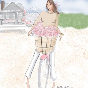 Domek nad morzem - Heather Stillufsen Nantucket, dom na plaży Ładny, ładny nadmorski styl babciny szyk nadmorski sztuka Karty Heather Stillufsen sztuka