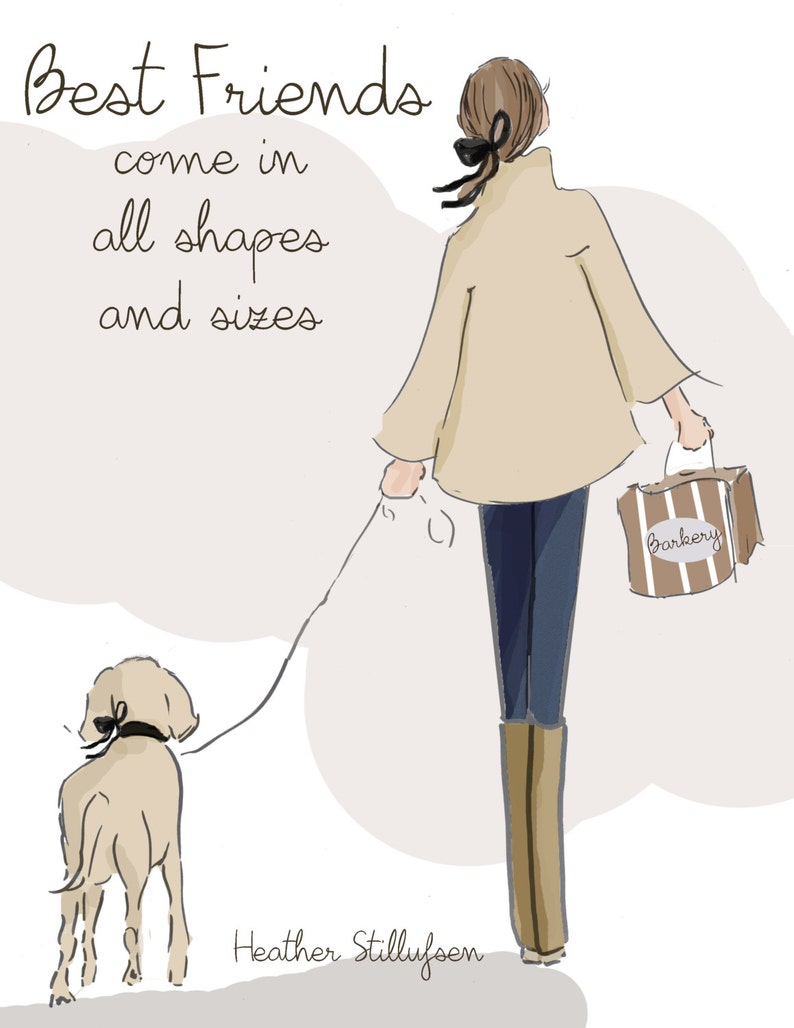 Dog Lover Art Best Friends Come in All Shapes Art for Etsy