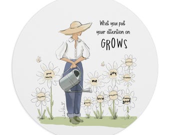 Tapis de souris motivant, illustration de Heather Stillufsen pour la saison de la rentrée, accessoire de bureau, cadeau de rêveur, décoration de bureau, source d'inspiration