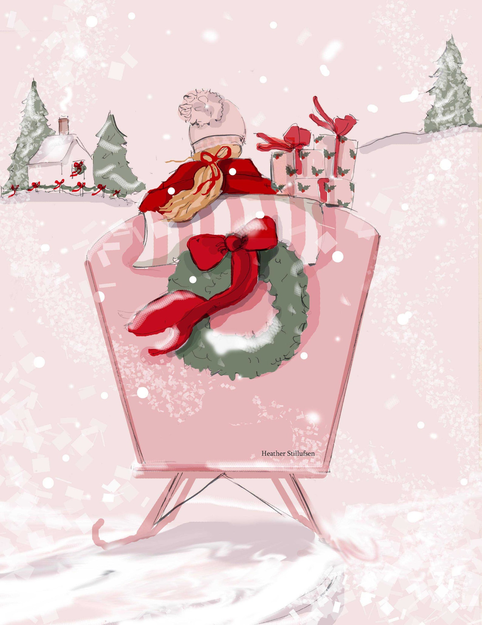 Christmas Card Dashing Through the Snow Christmas Cards Etsy