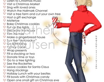 Urlaub Bucket List - Weihnachts Bucket List - Printable - Heather Stillufsen Winter - Bucket List