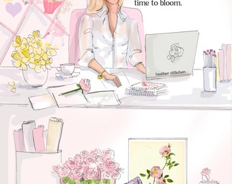 There's Nothing Stopping You - It's Your Time to Bloom - Heather Stillufsen - Cards and Prints