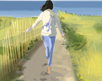 Pull Homard Plage Art de la maison dans les dunes