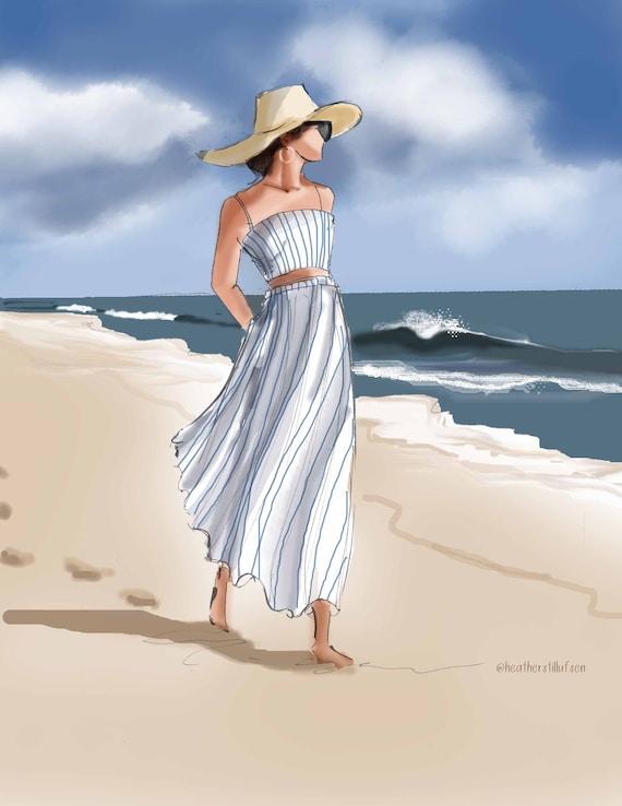 Beach wear dress sketch outlet