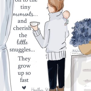 Wall Art for Moms and Women - Tiny Moments - Wall Art Print - Digital Art Print - Wall Art -- Print image 1