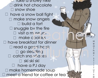 Winter Bucket List - Printable - Heather Stillufsen Winter - Bucket List