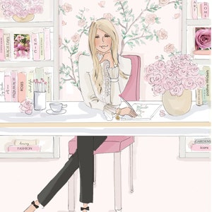 Stationery For Women - Pink Girly Stationery Cover Girl 2021  - Heather Stillufsen Art -  Cards Heather Stillufsen art