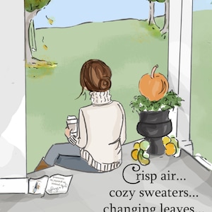 J’aime l’automne - Art d’automne - Cartes d’automne - Cartes de vœux - Citations pour les femmes - Art pour les femmes - Art inspirant