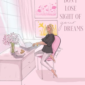 No pierdas de vista tus sueños: tarjetas de cuidado y láminas artísticas para mujeres