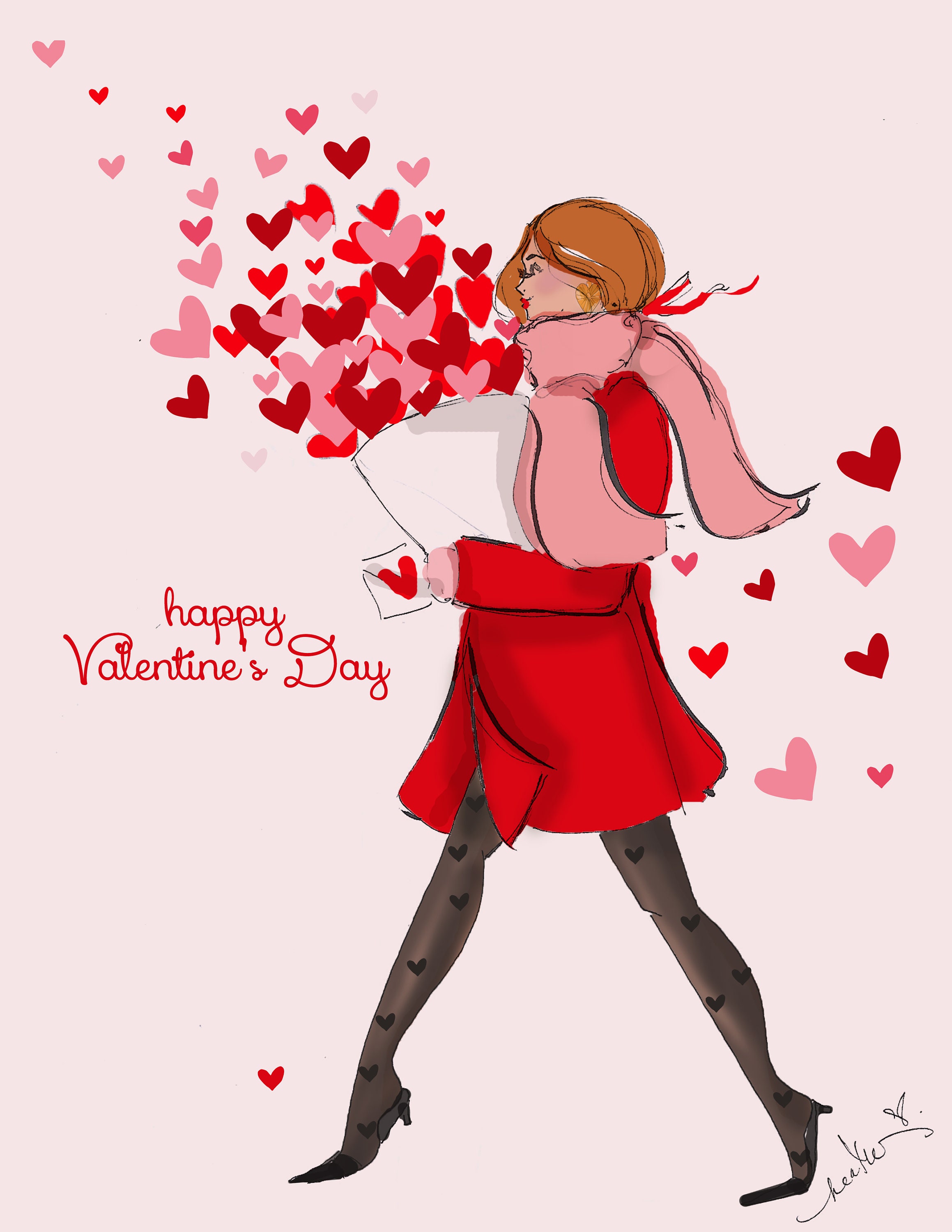 Valentine Cards - Cute and Girly Valentines Best Friend, Cute