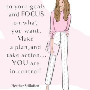 Cards for Women - Commit to YOUR Goals - Motivational Art -  - Greeting Cards - Quotes for Women  - Art for Women - Inspirational Art