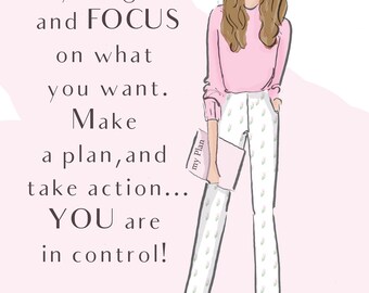 Cards for Women - Commit to YOUR Goals - Motivational Art -  - Greeting Cards - Quotes for Women  - Art for Women - Inspirational Art