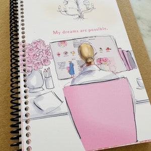 Pretty Journals Girly Journals Quotes and Writing Journals Gratitude Journal  {pretty pink and girly writing journal }