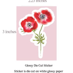 Stickers for her Flower Stickers Anemone Flowers Flowers Garden Stickers Stickers Pink and girly planner stickers