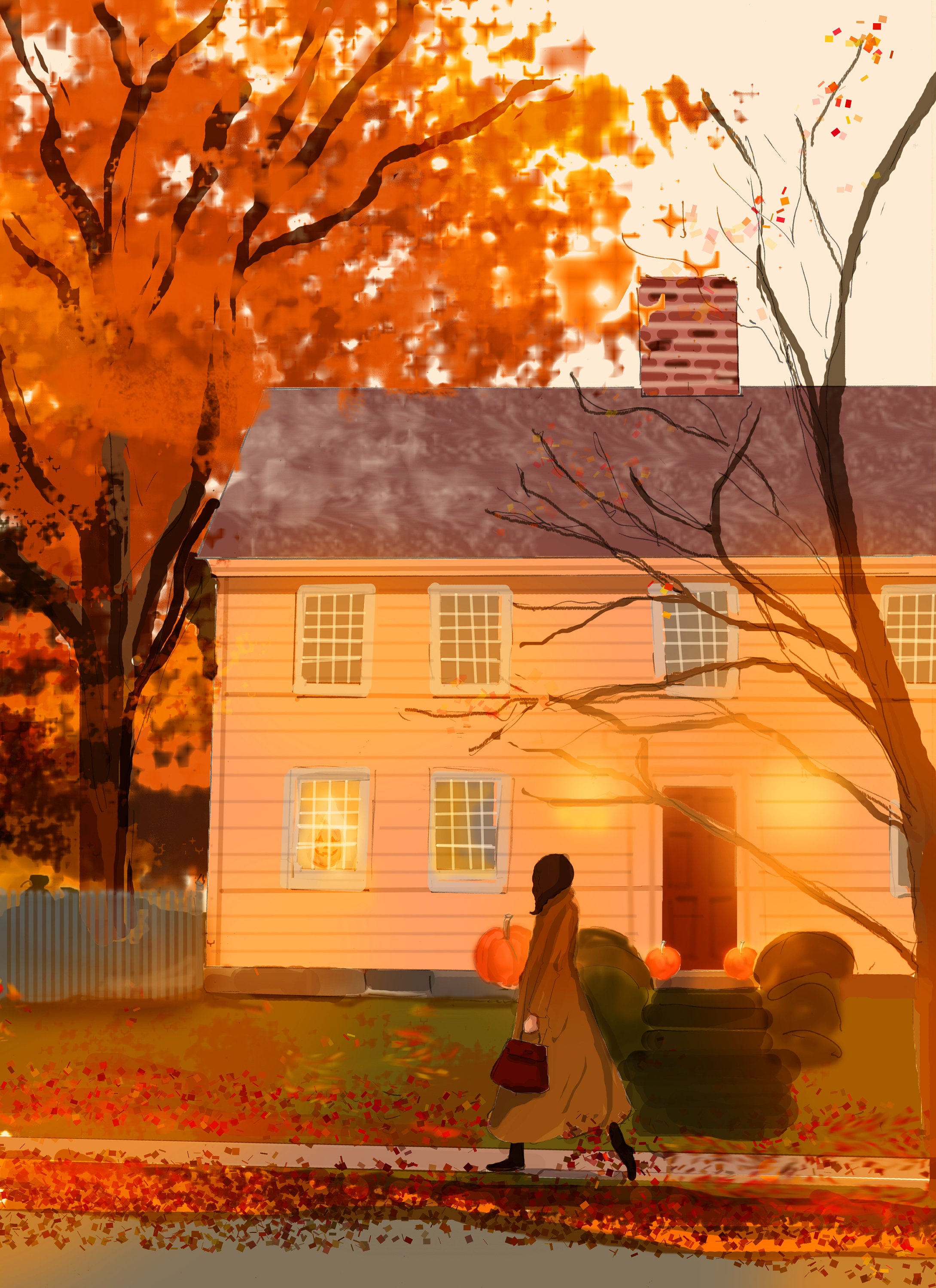 Cozy Autumn Art Autumn Weekend in New England Autumn Decor