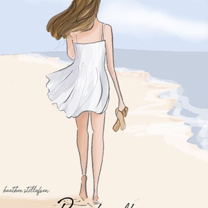 Beach Walks are Good for the Soul Motivational Art for Women Heather Stillufsen Cards, art prints image 2