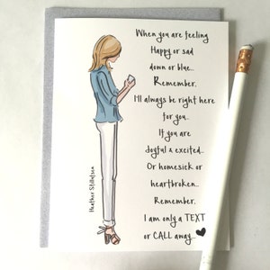 Thinking of You Card. Here for You Card - Best Friends Card  - Card for Friends