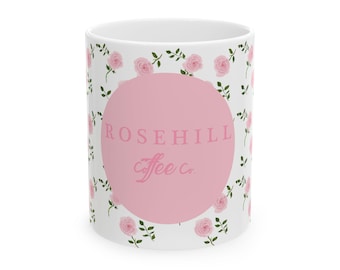 RoseHill Coffee Co. Mug, Garden of Roses Pink Rose Pattern