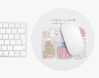 Motivational Mouse Pad, Heather Stillufsen Illustration for Back-to-Me Season, Desk Accessory, Dreamer Gift, Office Decor, Inspirational