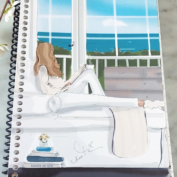 Pretty Spring La Dune Notebook for Women Notebooks Writing Journal - Gratitude Journal -  Notebook Pretty Notebooks - Gifts for Women -