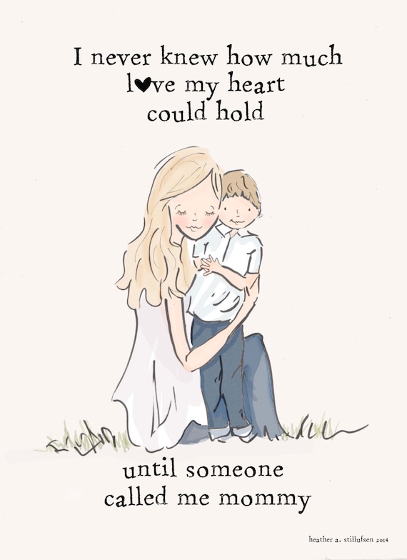 Mother and Son Wall Art Mom and Son Mom son pillowcase | Etsy