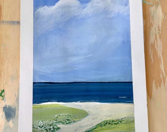 Art océanique, maison de plage, « Un de ces jours » par Heather Stillufsen