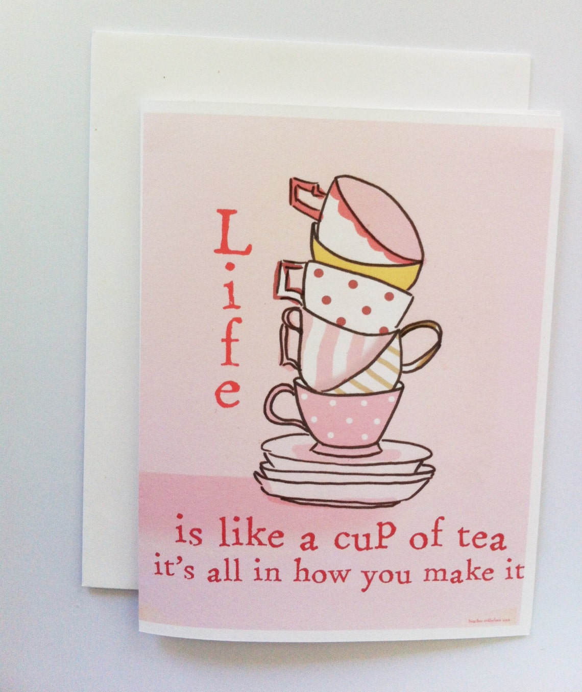Tea Cup Cards for Tea Lovers Tea Cards Inspirational Etsy