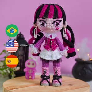 Dracula Pink Girl Amigurumi PDF