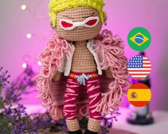 Boss pirata rosa Amigurumi PDF