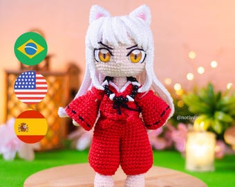 Half Demon Red Youkai Amigurumi PDF