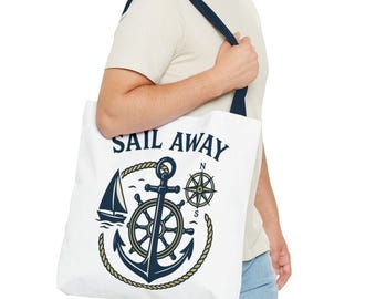 Maritime Tragetasche: Anker & Kompass Design - Cruise Strandtasche