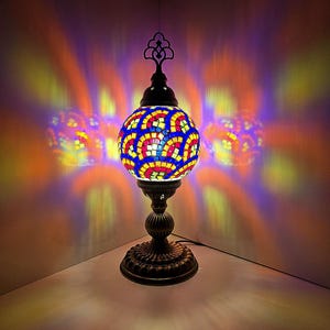 Türkische Mosaik Tischlampe: Glasmalerei Nachtlicht