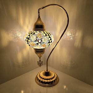 Türkische Mosaik Tischlampe: Marokkanische Glasmalerei Nachttischlampe