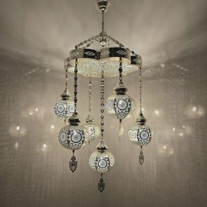 Handmade Moroccan Ceiling Light Fixture | Boho Pendant Lamp for Hallway & Bedroom
