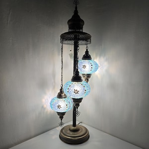 Turkish Floor Lamp, Mosaic Moroccan Globe Lamp, Turkish Floor Lighting, Authentic Lighting, Turkish Mosaic Floor Lamps,Bohemian Lamp