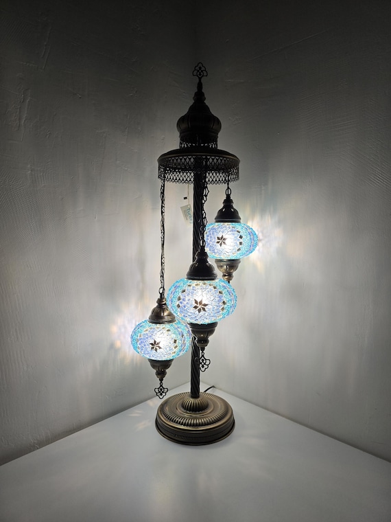Handmade Turkish Mosaic Floor Lamp: Bohemian Decor Lighting