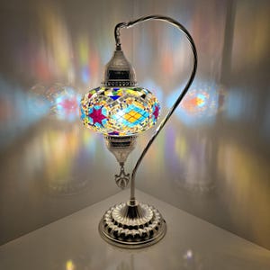 Türkische Mosaik Tischlampe: Glasmalerei Nachtlicht