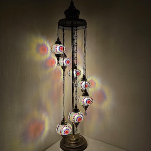 Turkish Floor Lamp, Mosaic Moroccan Globe Lamp, Turkish Floor Lighting, Authentic Lighting, Turkish Mosaic Floor Lamps,Bohemian Lamp
