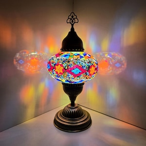 Türkische Mosaik Tischlampe: Glasmalerei Nachtlicht