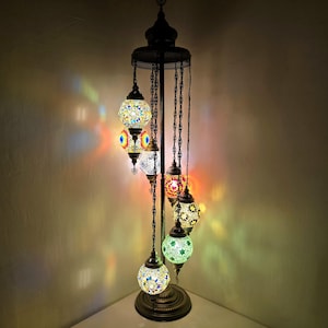 Turkish Floor Lamp, Mosaic Moroccan Globe Lamp, Turkish Floor Lighting, Authentic Lighting, Turkish Mosaic Floor Lamps,Bohemian Lamp