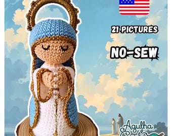 Holy Virgin Mother Mary No-Sew Crochet / Amigurumi Pattern