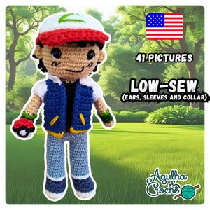 Ashton, the Monster Trainer Low-Sew Crochet / Amigurumi Pattern