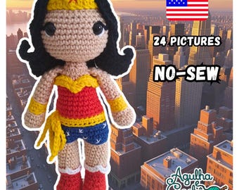 Super Woman No-Sew Crochet / Amigurumi Pattern