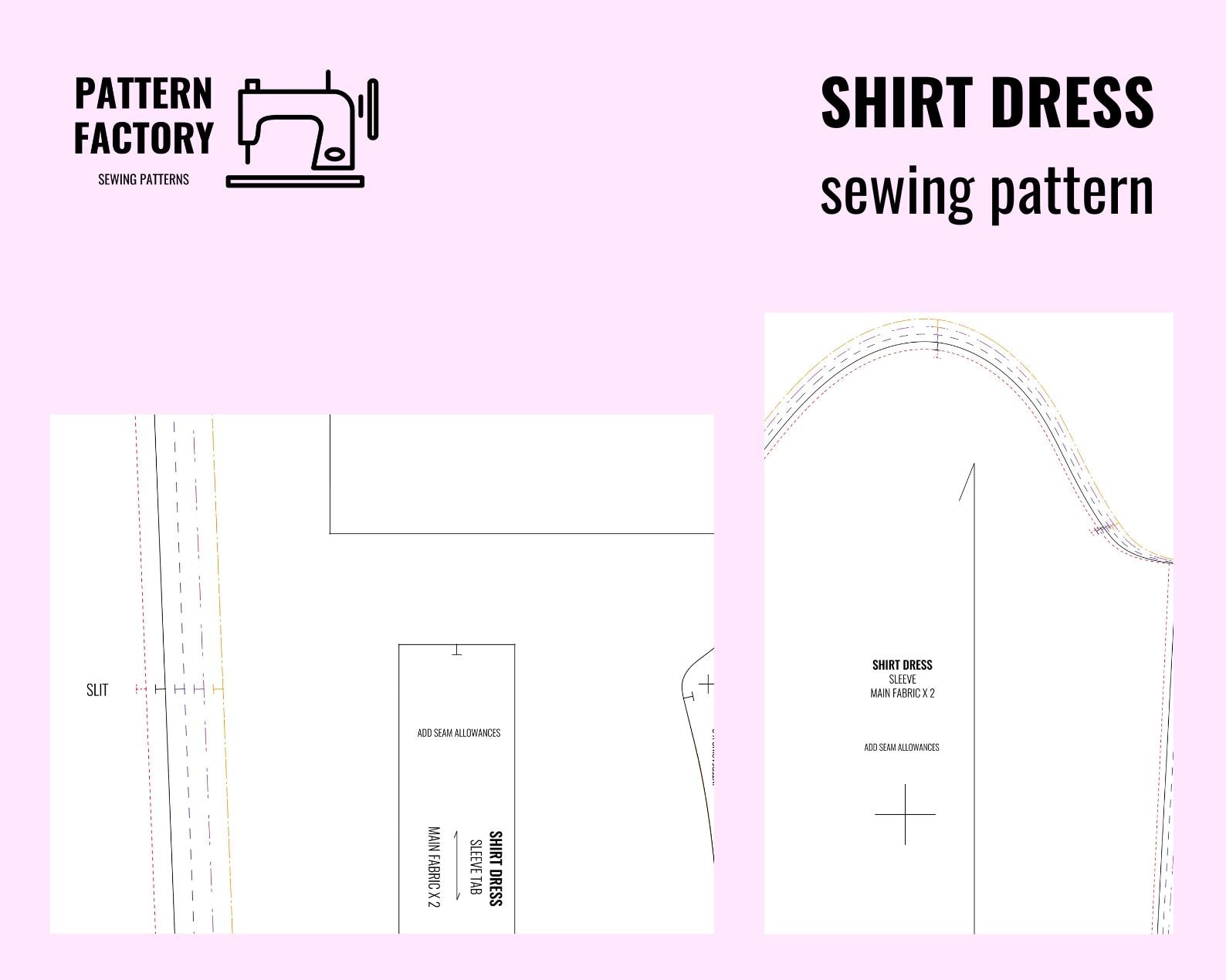 Intermediate Sewing Pattern Shirt Dress Sewing Pattern PDF | Women's Dress Pattern | Intermediate ...